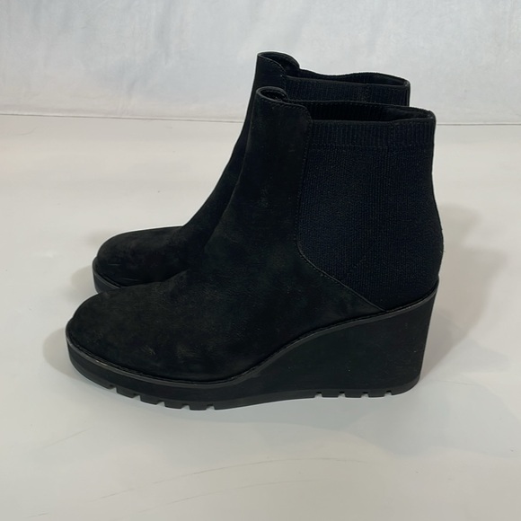 Eileen Fisher Adele Wedge Bootie Size 9.5 Black EUC - Picture 3 of 9